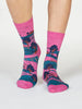 Women's Evetta Landscape Socks - Violet Pink