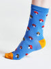 Thought Women's Mushroom Bamboo Socks - Light Sapphire Blue