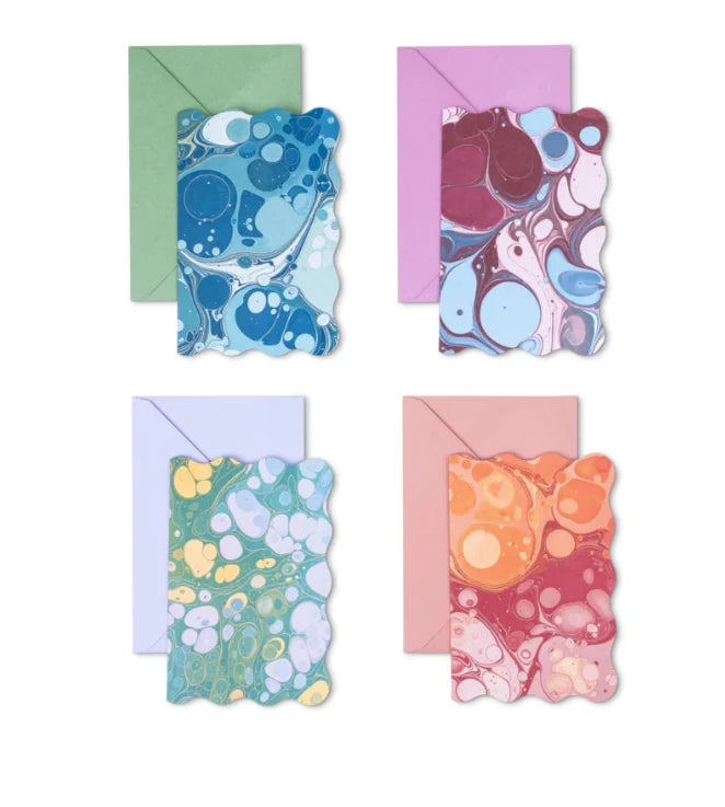 Designworks Ink - Marbled boxed Notecard Set