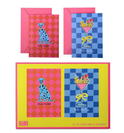 Hijinx - Hello Friends Set of 8 Notecards
