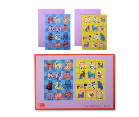 Hijinx - Cats & Dogs Set of 8 Notecards