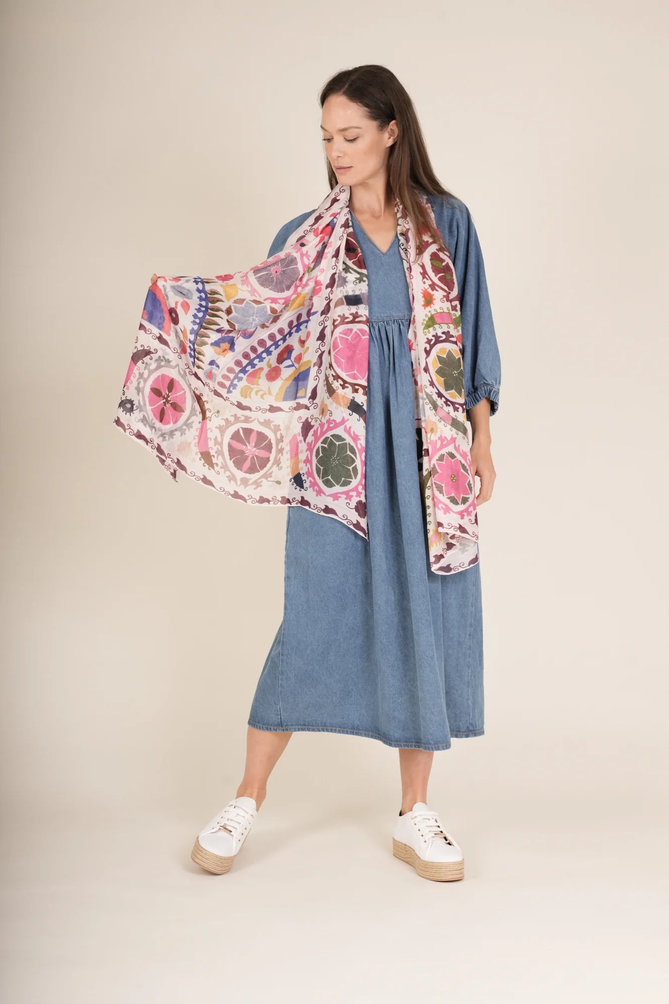 Susani Pink Scarf - One Hundred Stars