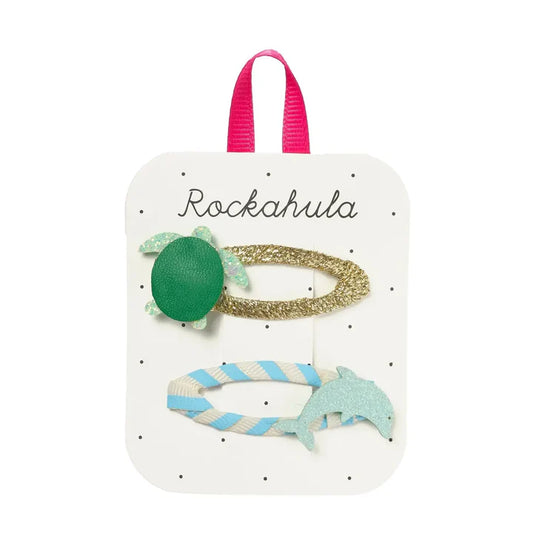 Rockahula Turtle and Dolphin Hair Clips