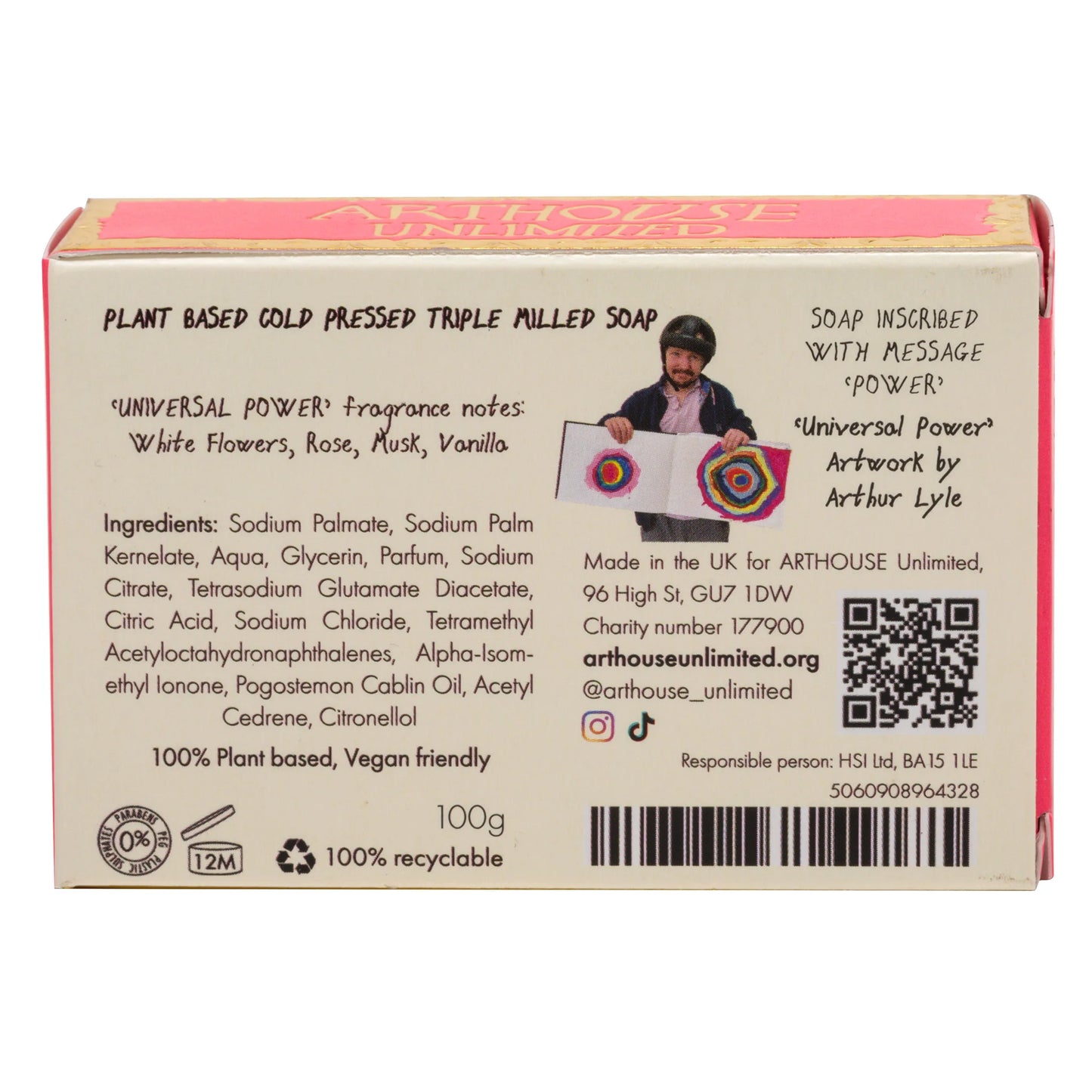 Arthouse Unlimited Triple Milled Plant Soap -  Universal Power