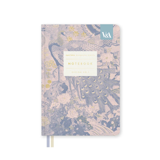 V&A - Eastern Elegance Peacock B6 Fabric Hardback Notebook