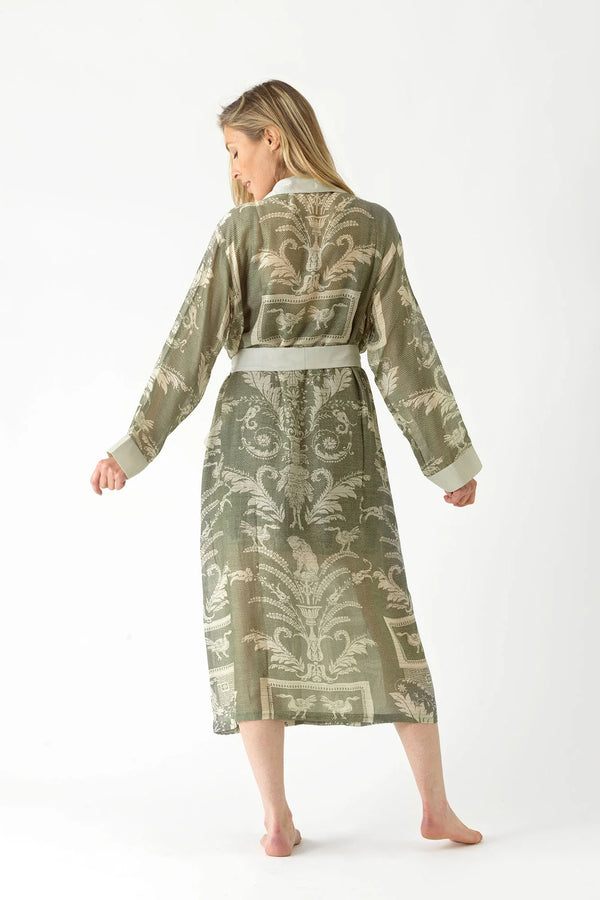Vintage Damask Sage Gown