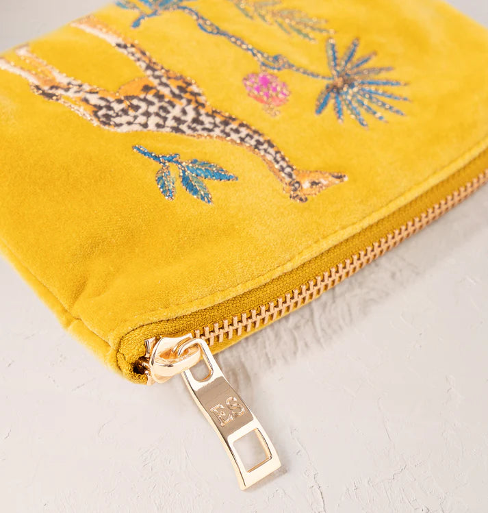 Elizabeth Scarlett Wild Giraffe Palm Coin Purse - Mustard Yellow