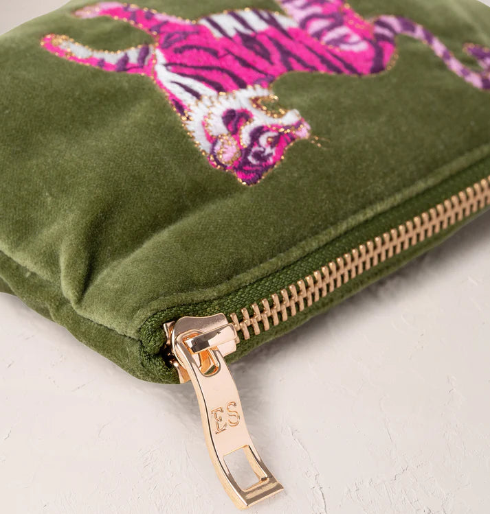Elizabeth Scarlett Wild Tiger Coin Purse - Fern Green