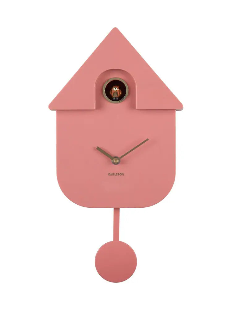 Karlsson Wall - Clock Dupla Color Cuckoo (Rose tan)