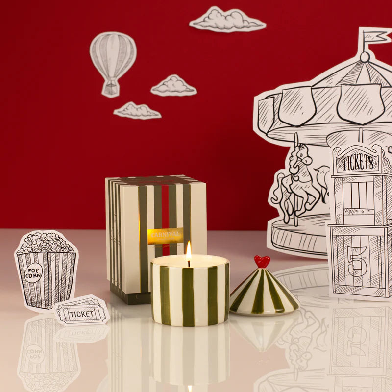 Zesty Lemons Trade Carnival: Firebreather Olive Candle - Tomato Leaf