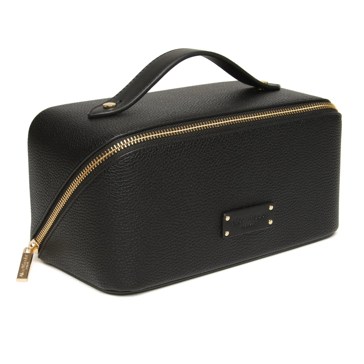 Alice Wheeler -  Kensington Train Case - Stone / Black / Olive