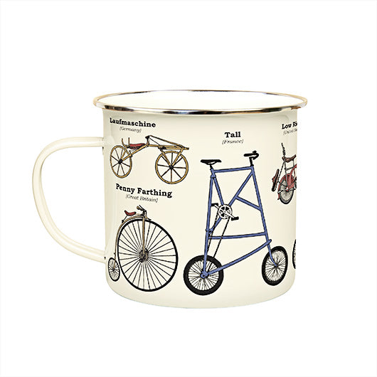 Bicycles Enamel Mug