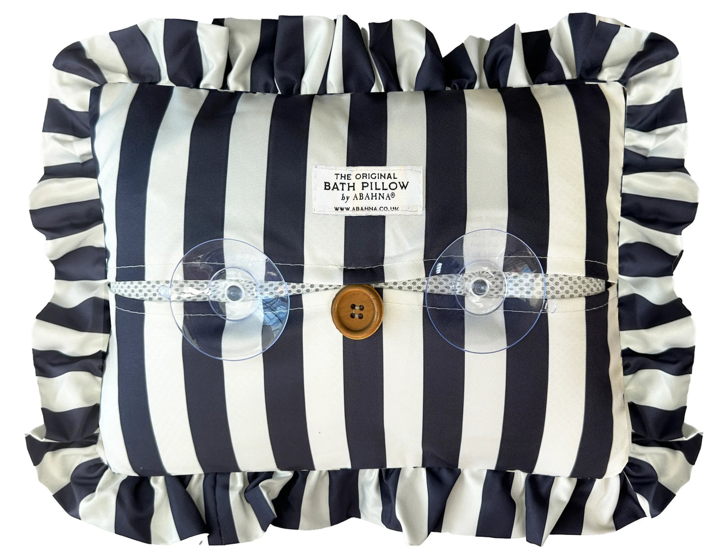 Abahna® - The Original Bath Pillow Charcoal grey & white striped