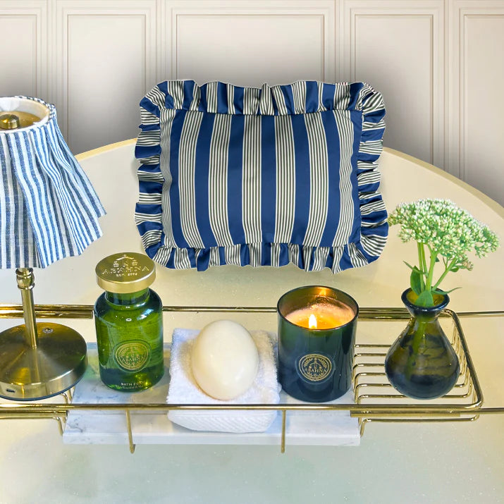 Abahna® - The Original Bath Pillow Blue & green striped