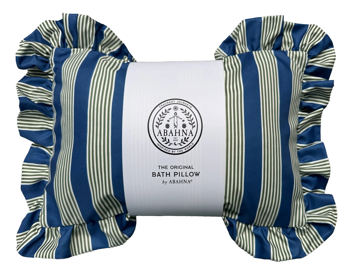 Abahna® - The Original Bath Pillow Blue & green striped