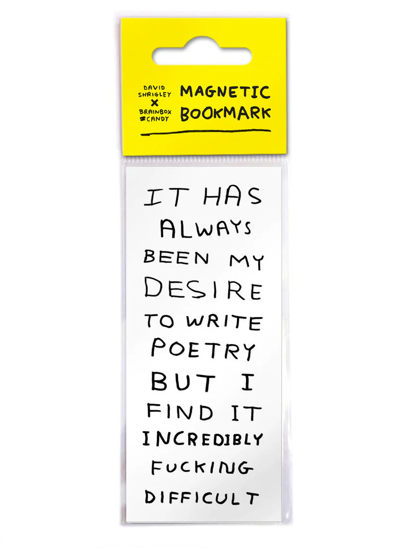 David Shrigley Magnetic Bookmark - Poetry