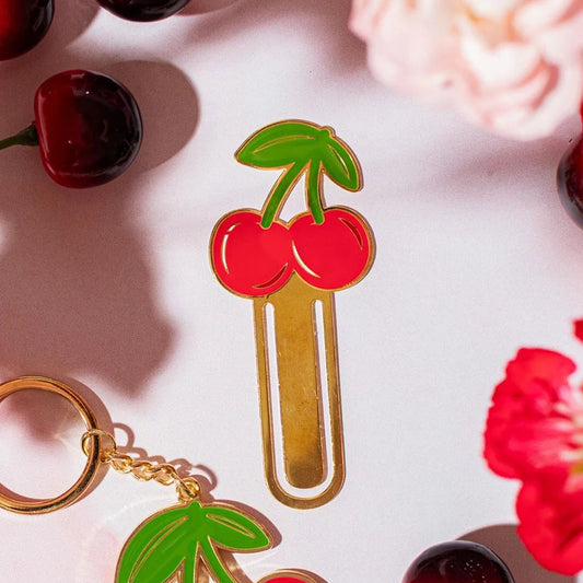 sass & belle Cherry Enamel Bookmark