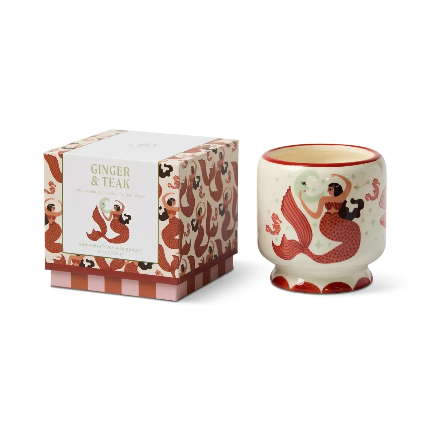 Paddywax - Adopo Mermaid & Moon Candle - Ginger & Teak