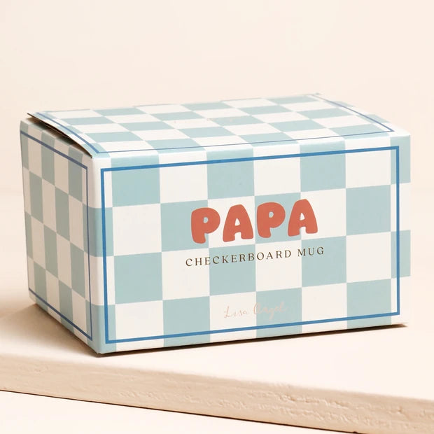 Lisa angel - Ceramic Contrast Checkerboard Papa Mug