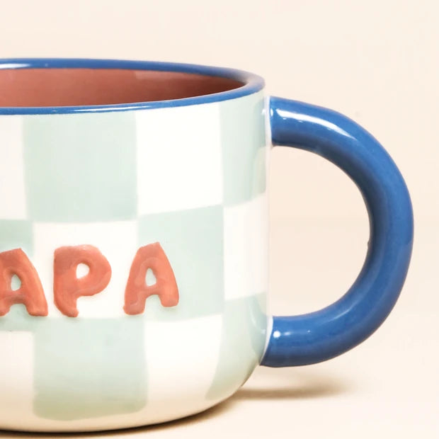 Lisa angel - Ceramic Contrast Checkerboard Papa Mug