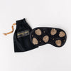 Elizabeth Scarlett Gold Jungle Leaf Eye Mask - Charcoal