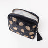 Elizabeth Scarlett Gold Jungle Leaf Wash Bag -Charcoal