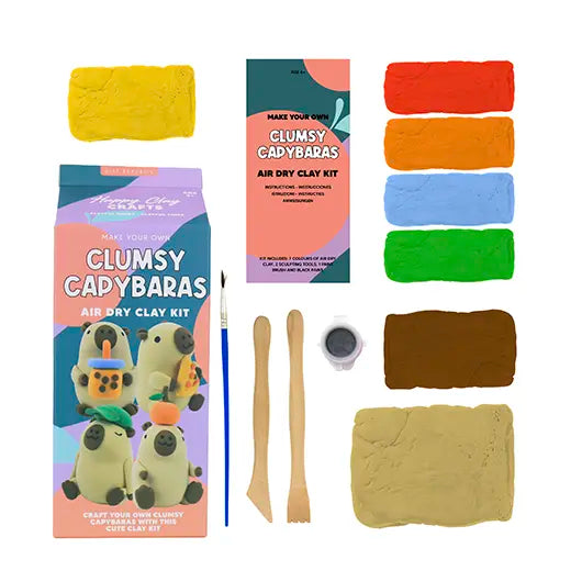 Clumsy Capybaras Air Dry Clay Kit