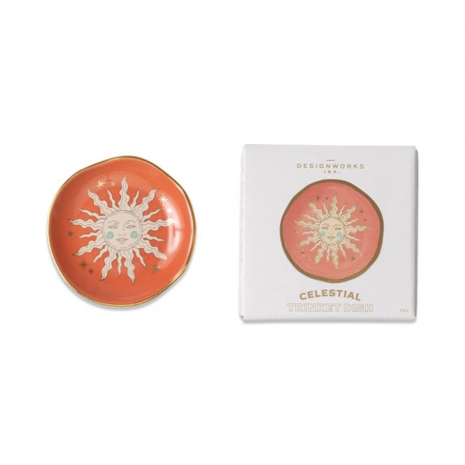 DesignWorks Ink - Celestial Terracotta Sun Trinket Dish