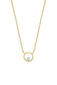 Estella Bartlett Opal Circle Necklace - Gold Plated