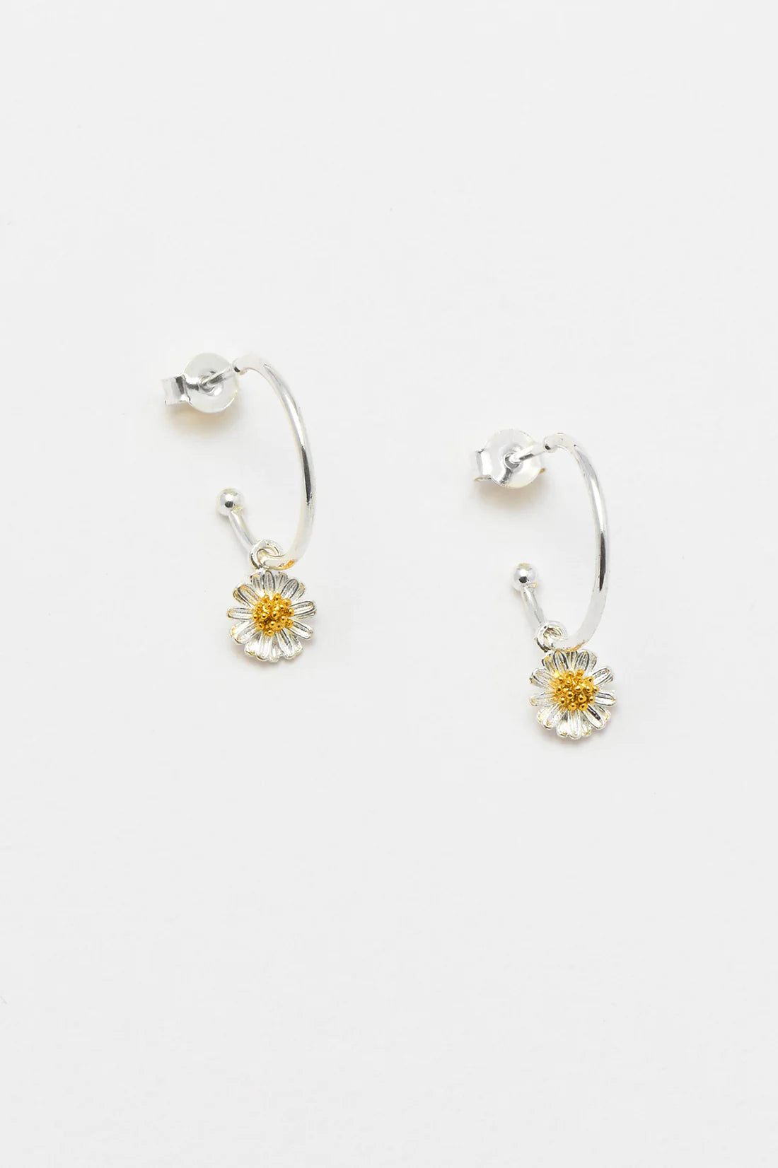 Estella Bartlett Wildflower Drop Hoop Earrings