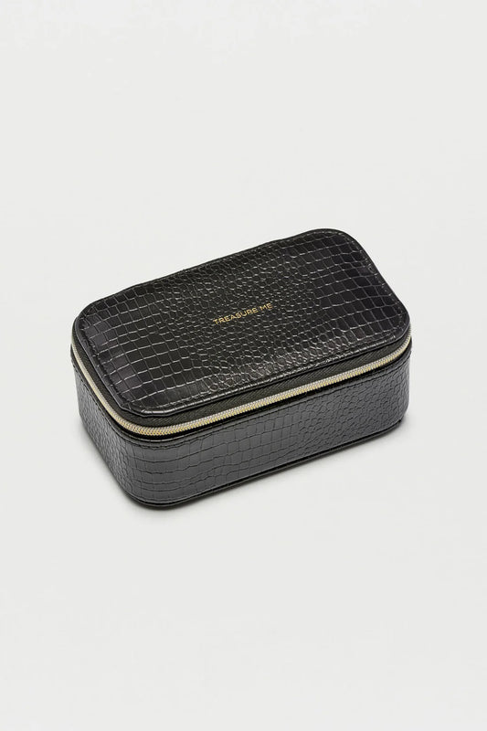 Estella Bartlett Treasure Me Jewellery Box - Black Croc