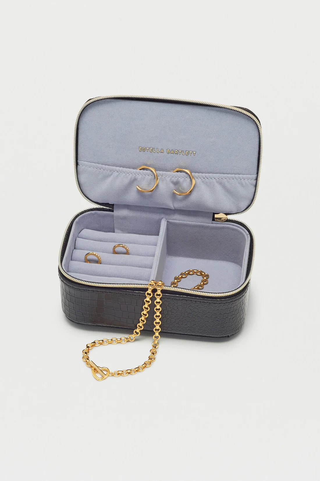 Estella Bartlett Treasure Me Jewellery Box - Black Croc
