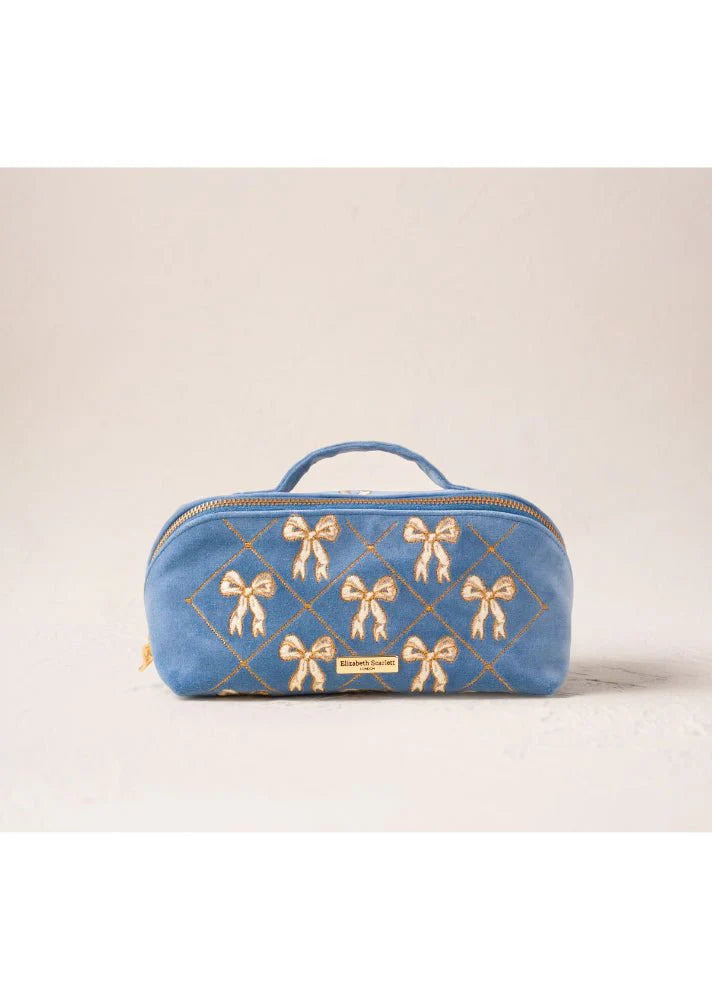 Elizabeth Scarlett - Lattice Bows Open Flat Makeup Bag