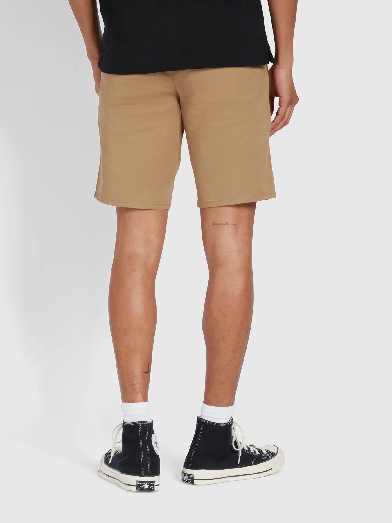 Farah Hawk Organic Cotton Chino Shorts - Beige