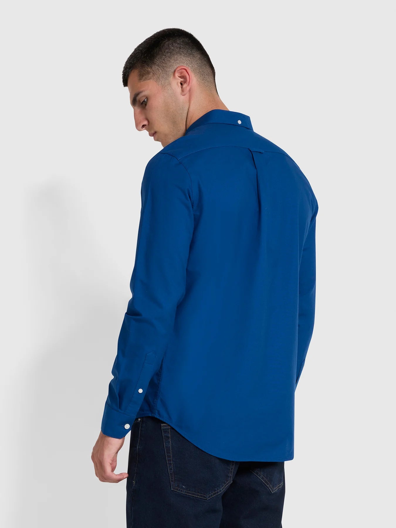 Brewer Slim Fit Organic Shirt - Peony Blue