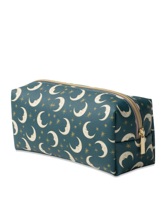 Designworks Ink - Vegan Leather Pouch Teal Moon