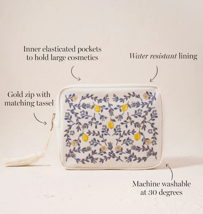 Elizabeth Scarlett - Lemon Garden Wash Bag