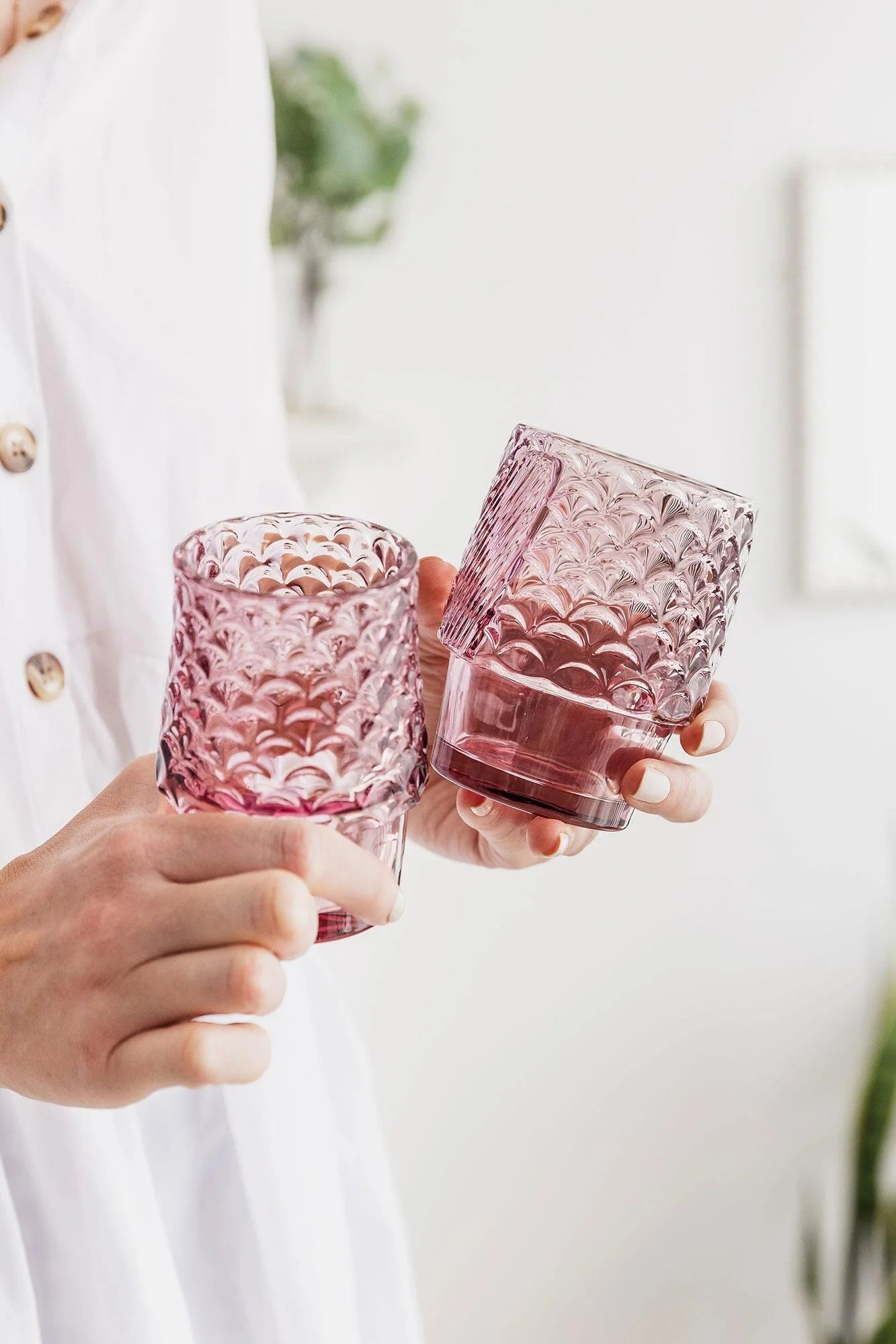 Fish Stacking Glass - Pink (Set of 4)