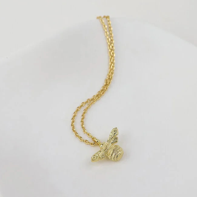 POM - Gold plated Necklace Honey Bee
