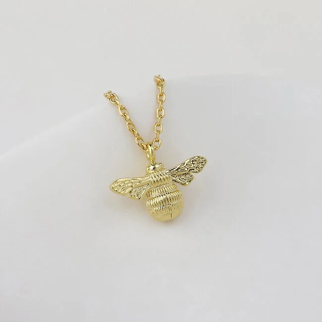 POM - Gold plated Necklace Honey Bee