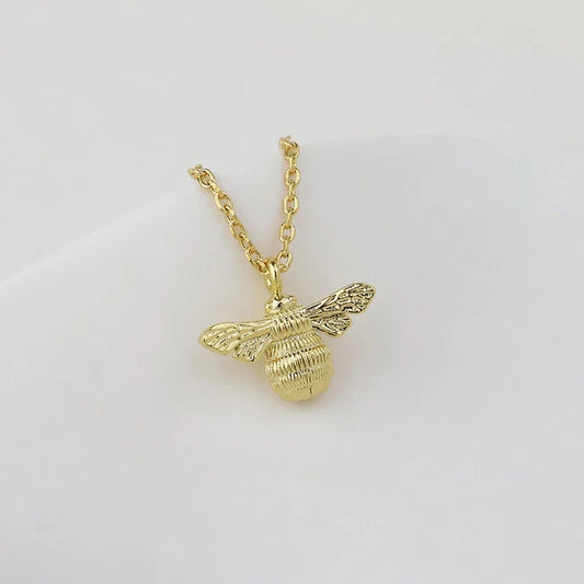 POM - Gold plated Necklace Honey Bee