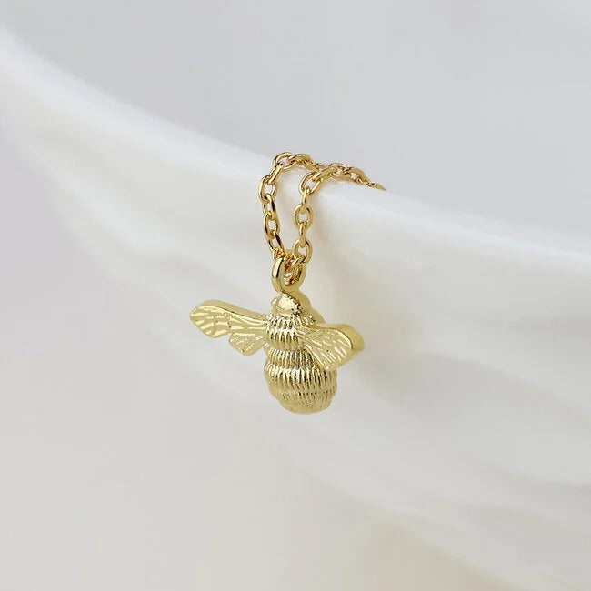 POM - Gold plated Necklace Honey Bee