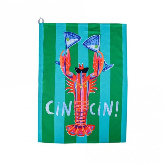 Hijinx - Cin Cin Lobster tea towel