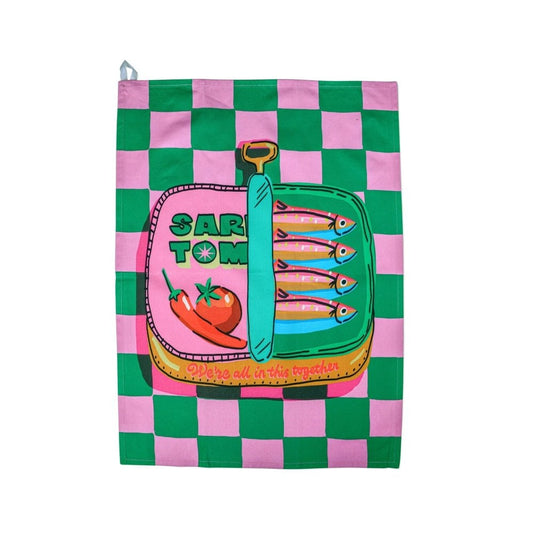 Hijinx - Sardines Tea Towel