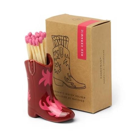 Paddywax - Cowboy Boot Match Holder - Red