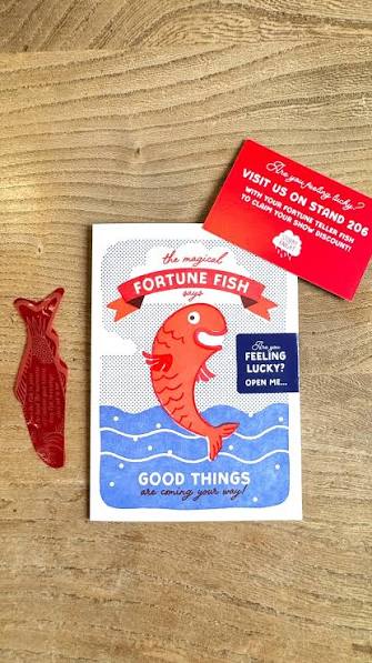 Magical Fortune Fish Letterpress Card
