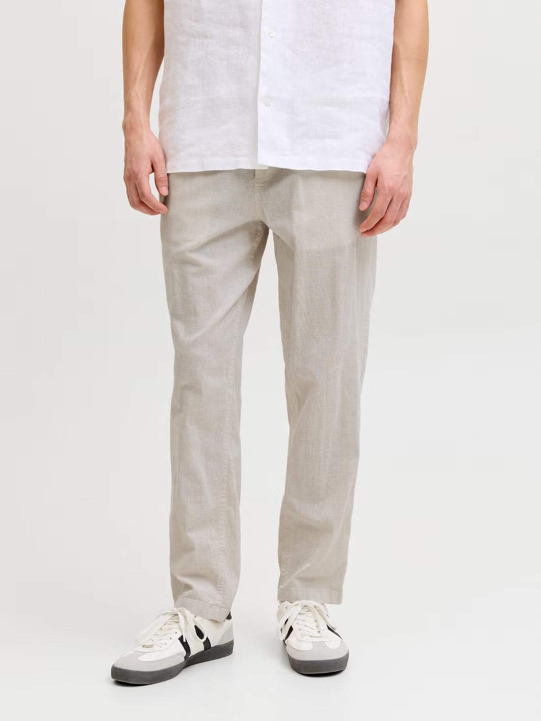 Jack & Jones - Beige / String Tapered Fit Joggers