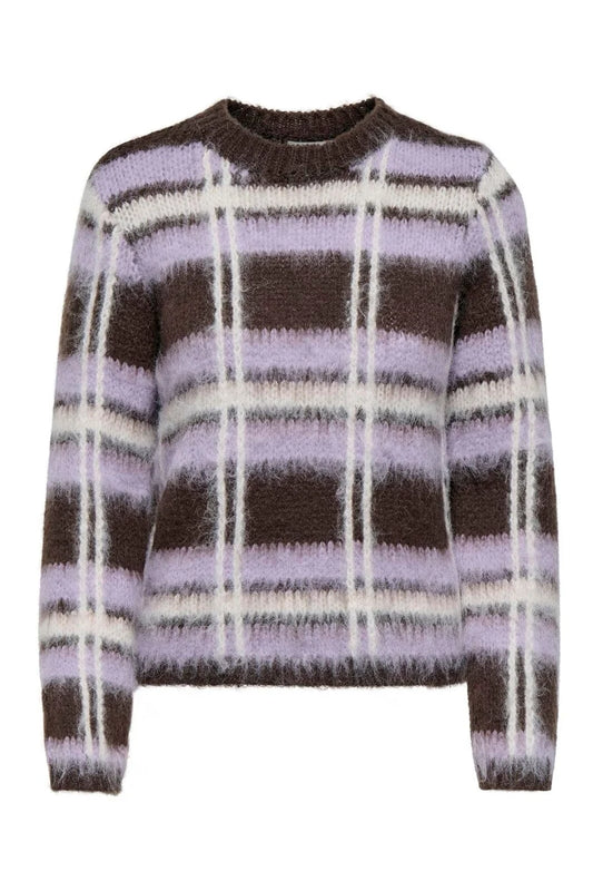 JDY - JDYSHERIDAN L/S ON CHECK PULLOVER KNT