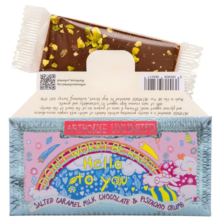 ARTHOUSE Unlimited - Joy Sized: Be Happy, Salted Caramel Milk Chocolate & Pistachio Crumb