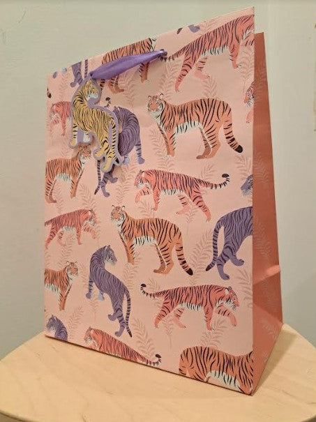 Lavender Tiger Gift Bag - Large